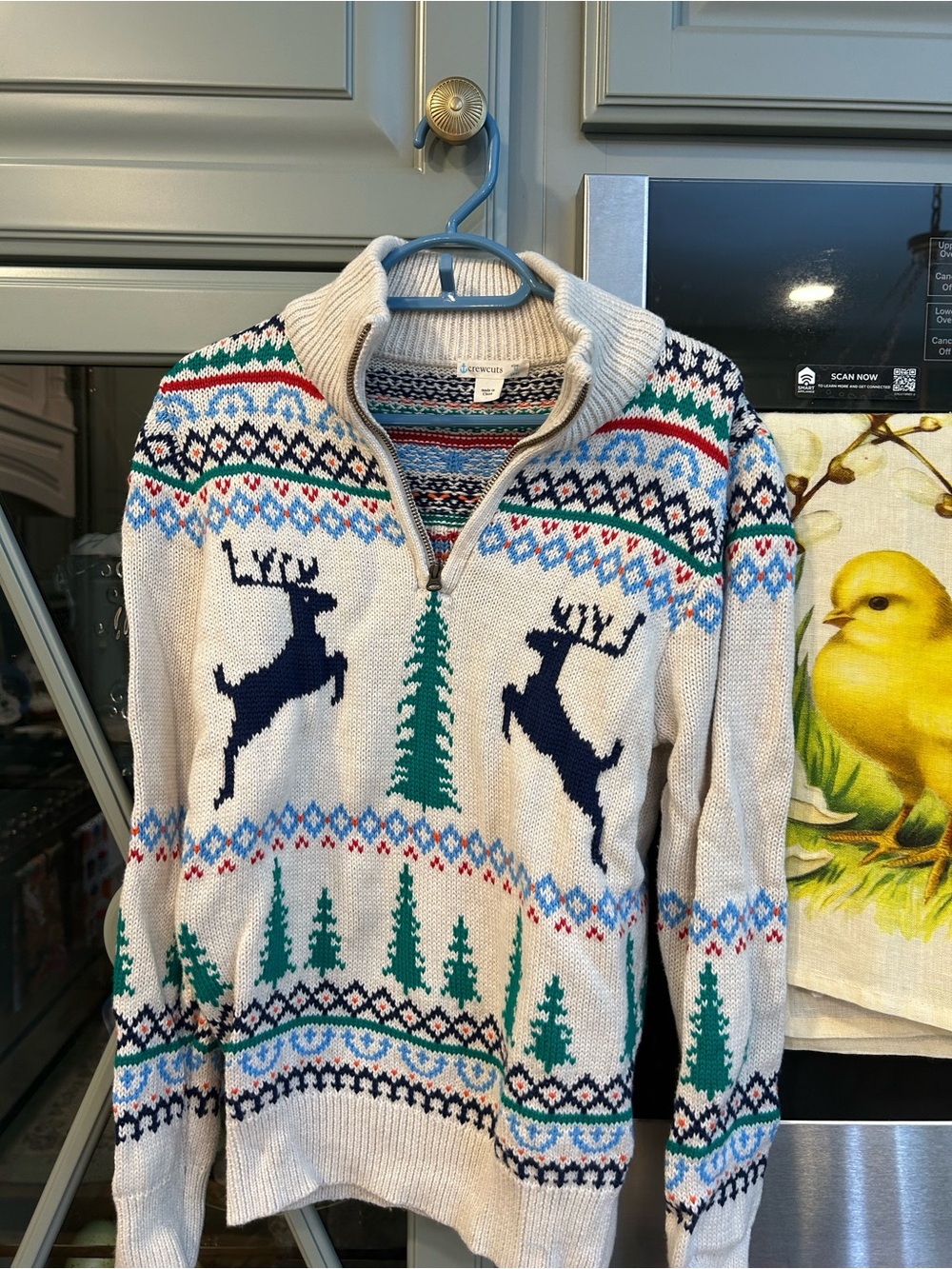 J. Crew Crewcuts Boys Size 8 Fair Isle Zip Sweater